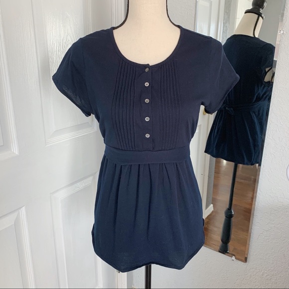 J. Crew Tops - J Crew Cotton button front tie back top medium